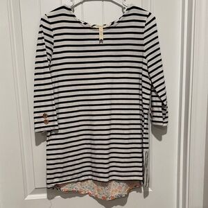 Matilda Jane Black and White Striped Blouse